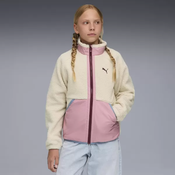  Gyermek dzseki PUMA HYBRID SHERPA JACKET 68840587 ALPESI HÓ 