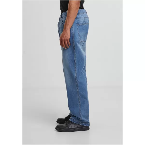  Férfi farmer URBAN CLASSICS TB7605 KÖZÉP MÉLYKÉK MOSOTT 