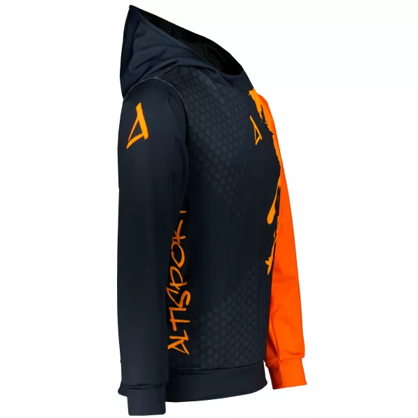  Férfi funkcionális pulóver prémium ALTISPORT VOJ/ALM112MI01 FEKETE-FLUO NARANCS 