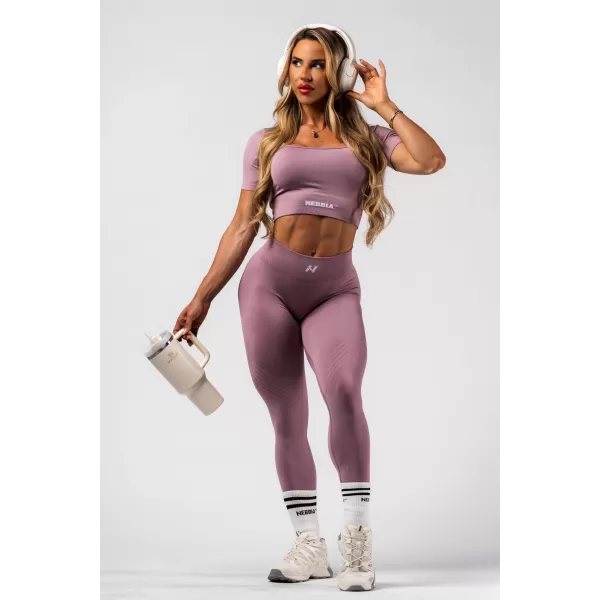  Varrat nélküli, maximum push-up leggings formázása FLOW SEAMLESS 497 PINK Nebbia 