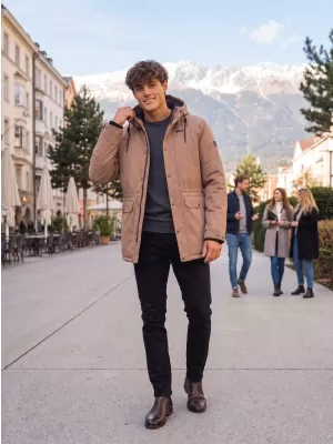 Férfi téli kabát ALTISPORT GERRY BARNA