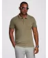 Mens t -phirt gallérral OMBRE OM-POWS-0142 SÖTÉT OLAJBOGYÓ