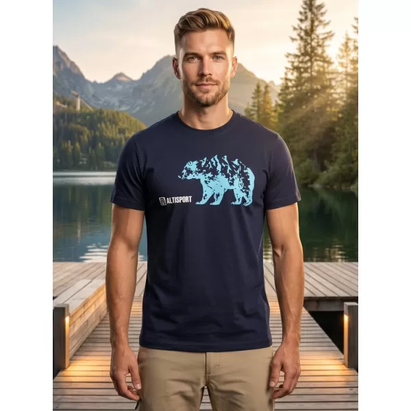  Férfi t -póló rövid ujjú ALTISPORT ALM193129 TENGERBLUE 