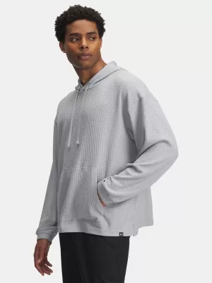 Férfi pulóver UNDER ARMOUR UA RIVAL WAFFLE HOODIE 1383108-011 SZÜRKE