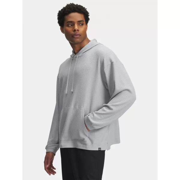  Férfi pulóver UNDER ARMOUR UA RIVAL WAFFLE HOODIE 1383108-011 SZÜRKE 