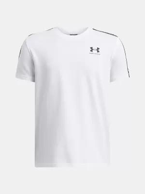 Fiú póló UNDER ARMOUR UA B ICON TAPED SS 6001583-100 FEHÉR