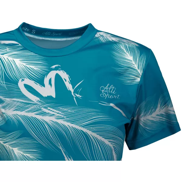  Női prémium crop top ALTISPORT VOJ/ALW001TR07 EMERALD/ŠEDÁ SMARAGD/SZÜRKE 