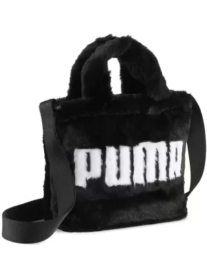 Női táska PUMA UP FAUX FUR MINI SHOPPER BAG 09171301 PUMA FEKETE