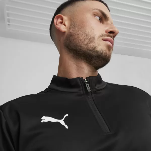  Ing PUMA TEAMGOAL TRAINING 1/4 ZIP TO 658629_03 PUMA FEKETE/FEHÉR/SÖTÉTSZÜRKE 