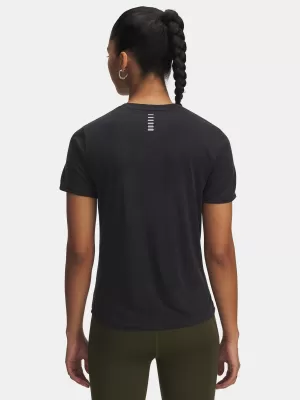 Női póló UNDER ARMOUR UA LAUNCH JACQUARD SS 6005096-004 FEKETE