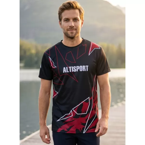  Prémium férfi szabadidő ing ALTISPORT VOJ/ALM123TR06 FEKETE-PIROS 