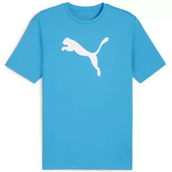  Férfi mez PUMA TEAMRISE LOGO JERSEY COTTON 658705_02 SPEED BLUE/ SEBESSÉG KÉK/PUMA FEHÉR 