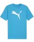 Férfi mez PUMA TEAMRISE LOGO JERSEY COTTON 658705_02 SPEED BLUE/ SEBESSÉG KÉK/PUMA FEHÉR