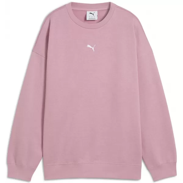  Női pulóver PUMA ESS OVERSIZED CREW FL 68540065 KIEGYENSÚLYOZOTT RÓZSASZÍN 