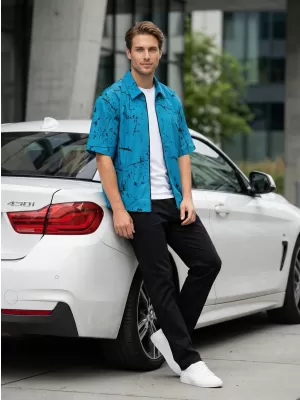 Prémium férfi ing ALTISPORT VOJ/ALM034KOS01 SMARAGD