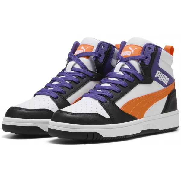 Bébi cipő PUMA REBOUND V6 MID JR 39383134 PUMA FEHÉR/NARANCSSÁRGA GLO/FEKETE 
