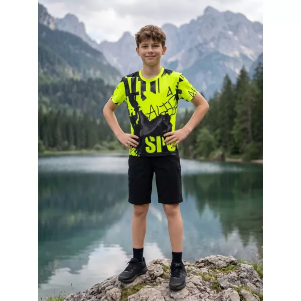  Gyermekfunkciós T -piró prémium ALTISPORT VOJ/ALK076TR01 FEKETE/FLUO SÁRGA 