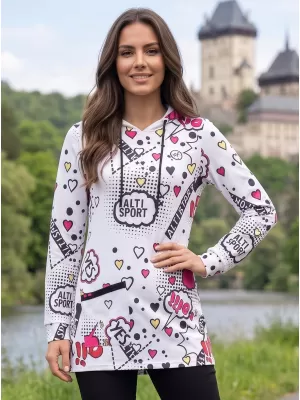 Női pulóver ALTISPORT GITA FEHÉR