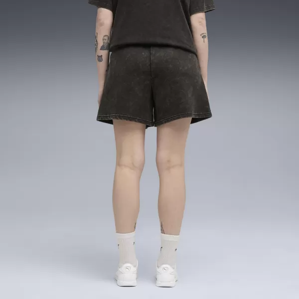  Női rövidnadrág PUMA ESS ELEVATED WASH HIGH-WAIST SHORTS 5" TR 68810501 PUMA FEKETE 