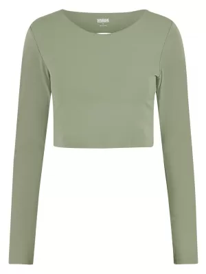 Női póló URBAN CLASSICS TB7807 MATCHA ZÖLD
