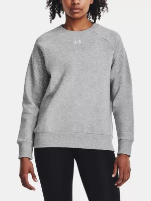 Női pulóver UNDER ARMOUR UA RIVAL FLEECE CREW 1379508-012 SZÜRKE