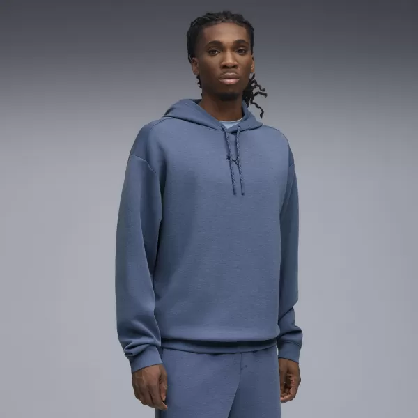  Férfi pulóver PUMA M CLOUDSPUN HOODIE 52759580 SÖTÉT INDIGÓ HANGA 