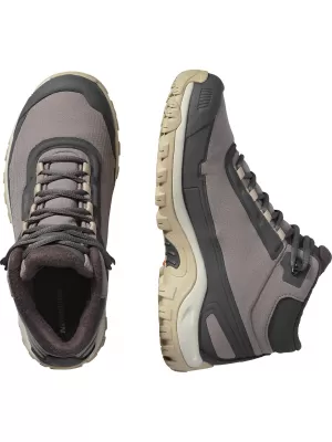 Női cipők SALOMON SHELTER WATERPROOF W SZILVA CICA/FANTOM/DESSZERT BARNA