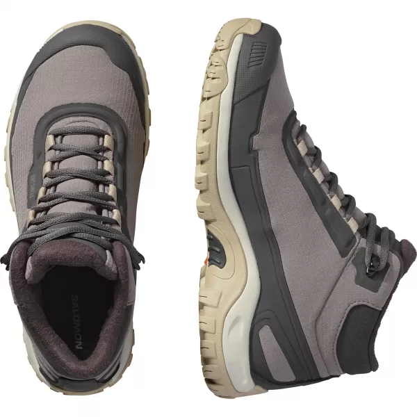  Női cipők SALOMON SHELTER WATERPROOF W SZILVA CICA/FANTOM/DESSZERT BARNA 