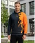 Férfi funkcionális pulóver prémium ALTISPORT VOJ/ALM112MI01 FEKETE-FLUO NARANCS