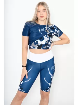 Női funkcionális prémium crop felső ALTISPORT VOJ/ALW022TR07 NAVY SZOKÁSOK