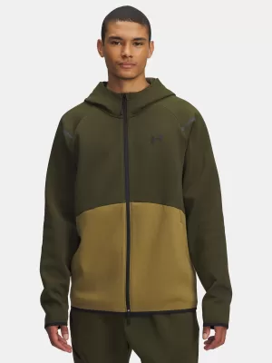 Férfi pulóver UNDER ARMOUR UA UNSTOPPABLE FLC FZ HD EU ZÖLD