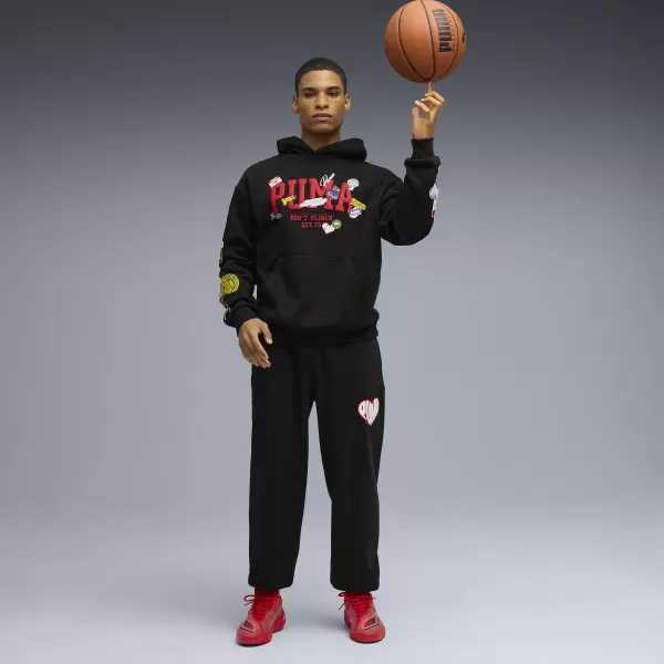  Férfi melegítőnadrág PUMA HOOPERHOTLINE SWEATPANT 63283402 PUMA FEKETE 