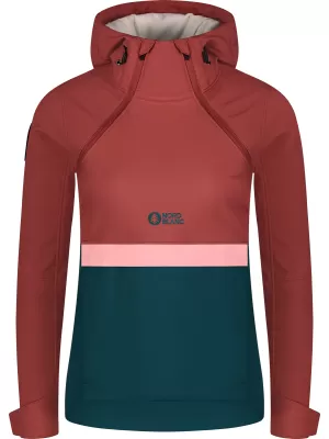 Női softshell anorac NORDBLANC NBWSL8275 PIROS/ZÖLD