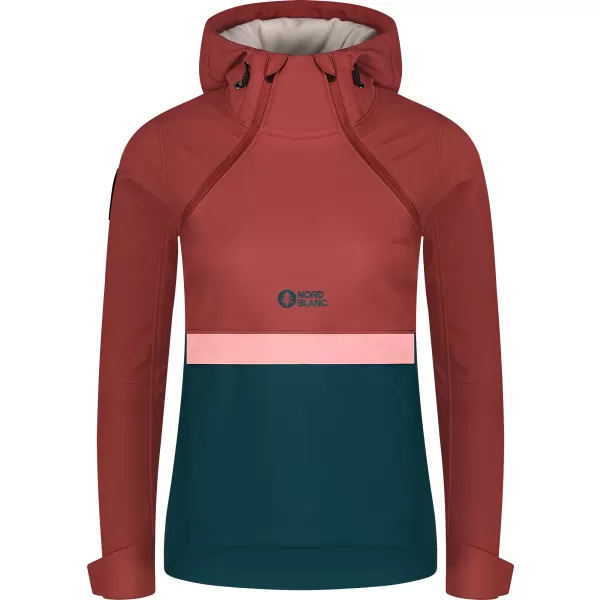  Női softshell anorac NORDBLANC NBWSL8275 PIROS/ZÖLD 