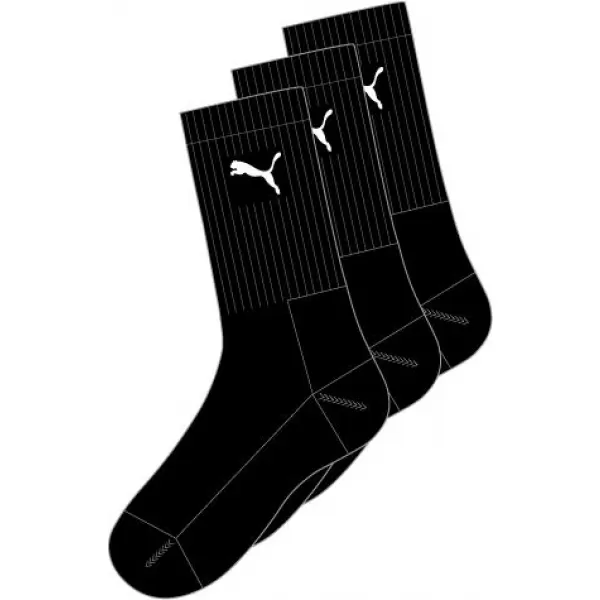  Férfi zokni PUMA CREW SOCK 3P 88035501 FEKETE 