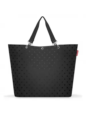 Táska REISENTHEL SHOPPER XL FÉNYES PÖTTYÖK FEKETE