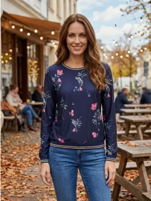 Női póló KIXMI VANESSA SÖTÉTKÉK
