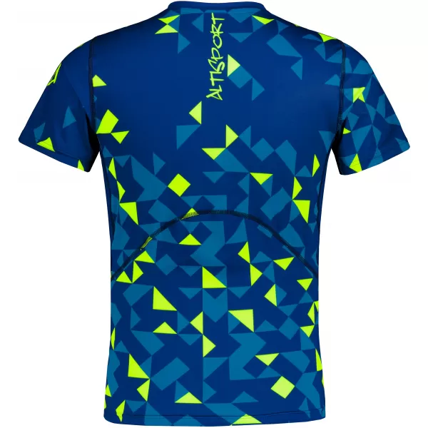  Férfi funkcionális tömörítés T -piró prémium ALTISPORT VOJ/ALM108TR04 NAVY-NEON SÁRGA 
