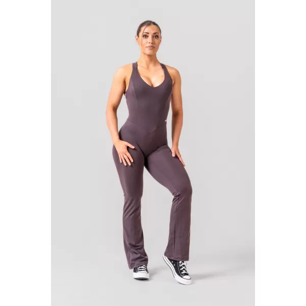  Formázó, kiszélesedő jumpsuit OWN THE GYM 397 BROWN Nebbia 