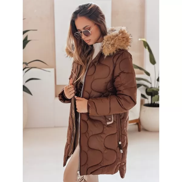 Női kabát DSTREET TY4936 BARNA 