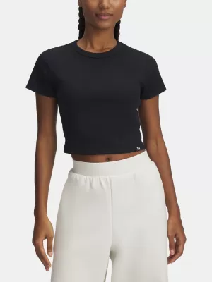Női póló UNDER ARMOUR UA RIVAL RIB BABY TEE 6000264-001 FEKETE