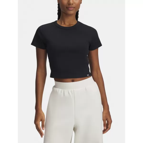  Női póló UNDER ARMOUR UA RIVAL RIB BABY TEE 6000264-001 FEKETE 