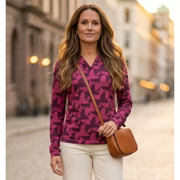  Női póló ALTISPORT GINA BURGUNDIA 
