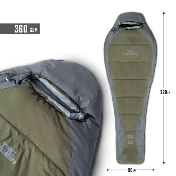 Hálózsák PENTAGON MUMMY SLEEPING BAG 360GR/M² D19003 BARNA SZÜRKE/MIX 
