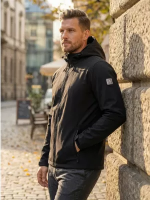 Férfi softshell dzseki ALTISPORT NEWET FEKETE