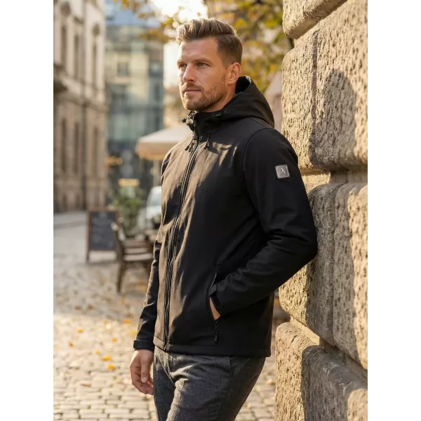  Férfi softshell dzseki ALTISPORT NEWET FEKETE 