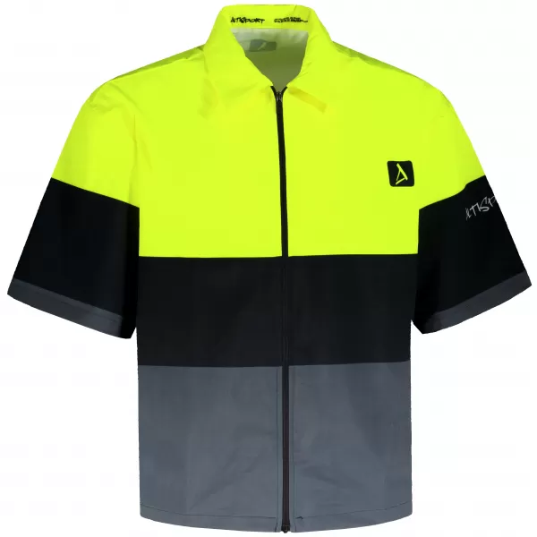  Prémium férfi ing ALTISPORT VOJ/ALM051KOS01 NEON SÁRGA/SZÜRKE 