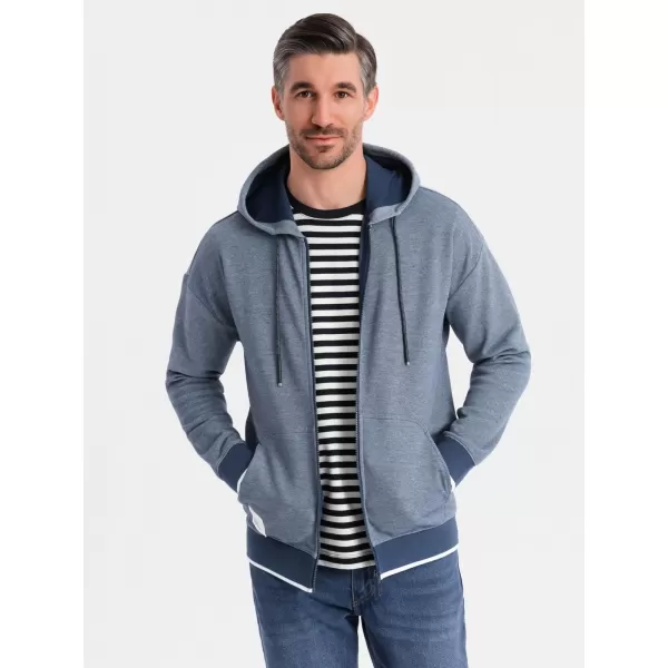  Férfi pulóver OMBRE BLACK OM-SSZP-0210 SÖTÉTKÉK 