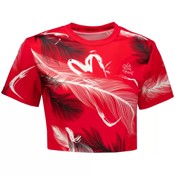  Női prémium crop top ALTISPORT VOJ/ALW001TR07 PIROS 