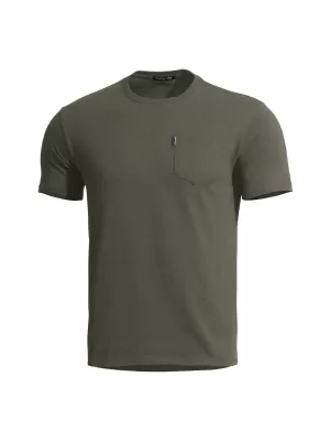 póló PENTAGON AGERON T-SHIRT WITH POCKET K09012 BARNA SZÜRKE